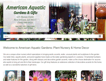 Tablet Screenshot of americanaquaticgardens.com